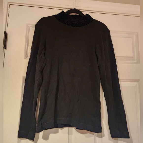 Kathleen b. black long sleeve top M - Picture 1 of 4